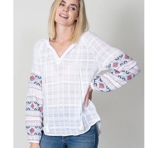COPY - Dylan white Tala embroidered tunic